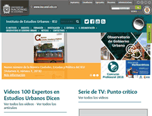 Tablet Screenshot of institutodeestudiosurbanos.info